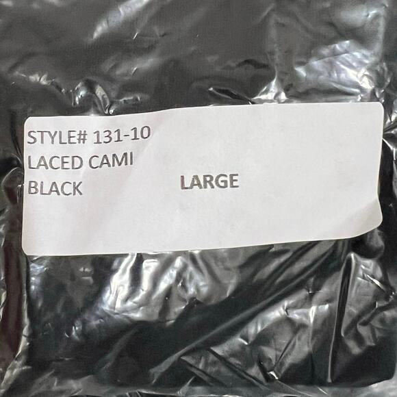 San Francisco City Lights Gypsy Lace Cami Tank Top Black Size Large NEW - Picture 6 of 6